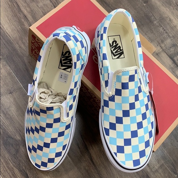 •Vans Classic Slip-On Checkerboard Blue Topaz wmns - Picture 16 of 16